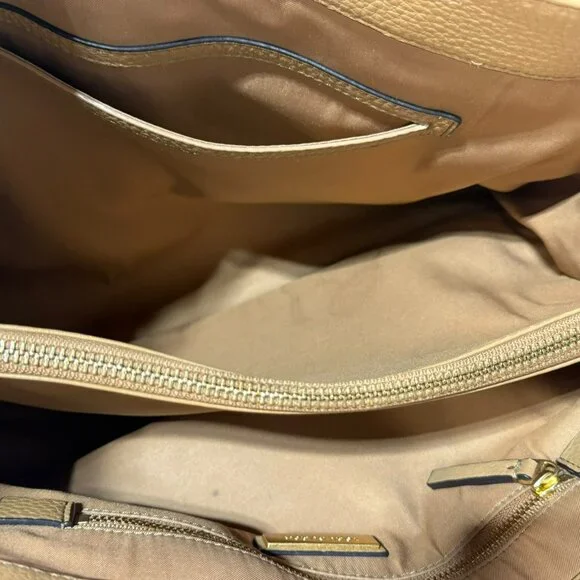 Tory Burch McGraw Triple Compartment Leather Satchel - Tiramisu - Picture 4 of 17